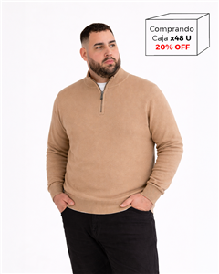 P8103 - Sweater 1/2 Cierre TALLE ESPECIAL
